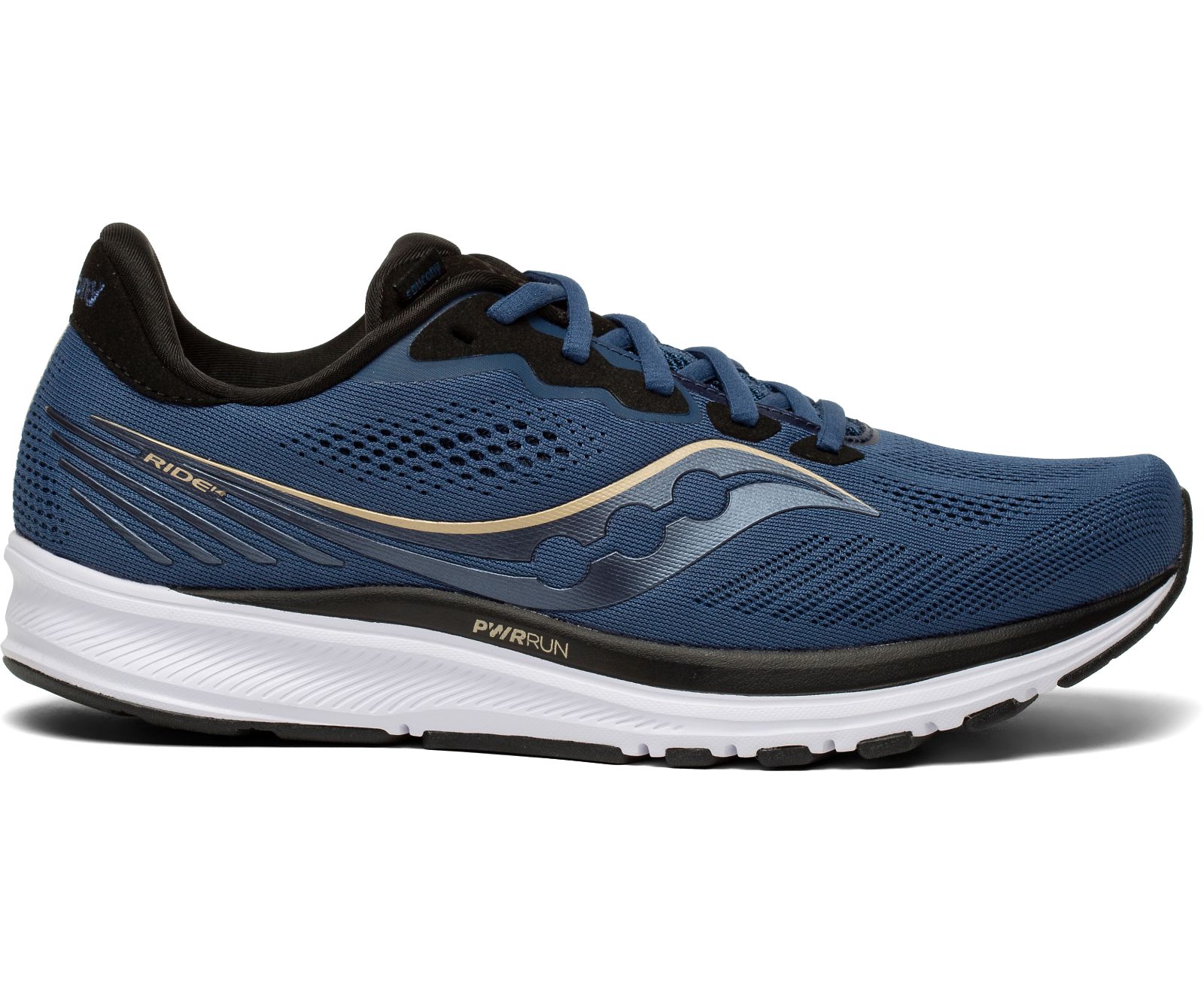 Men's Saucony Ride 14 Running Shoes Navy / Black | Singapore 554ILHS